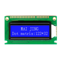 Módulo de Pantalla LCD Gráfica COB de Matriz de Puntos 122x32 con Puertos Paralelos y Seriales MJ12232F, Biblioteca de Caracteres Chinos, Marca MAIJING