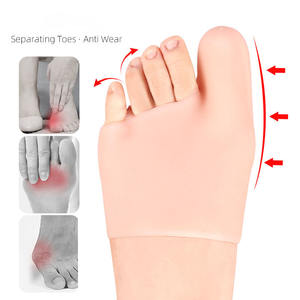 Manchon de protection en gel élastique pour l'avant-pied, correction du <span class=keywords><strong>hallux</strong></span> <span class=keywords><strong>valgus</strong></span>, soulagement de la douleur au ball de pied, protection du pouce et des orteils, blanchissant et hydratant - Product Image 5