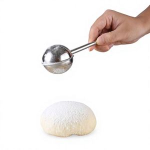 Infuseur à thé à une main en acier inoxydable 304, tamis, support à croissants, saupoudreuse à farine et sucre, saupoudreuse à poudre, pour la pâtisserie et l'usage domestique, compatible four - Product Image 3