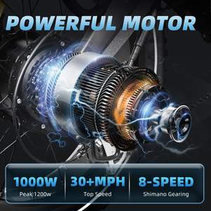 Bicicletta <span class=keywords><strong>Elettrica</strong></span> Ibrida <span class=keywords><strong>Pieghevole</strong></span> ZHENGBU Ultimo Modello, Impermeabile, con Ruote Grasse da 20 Pollici, Sospensioni Complete, 48V 1000W, Certificazione CEE - Product Image 2