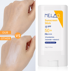 Crème solaire imperméable de taille de voyage Spf 50 crème solaire extérieure de protection UV rouleau sur le bâton de crème solaire de corps de visage avec de l'oxyde de zinc