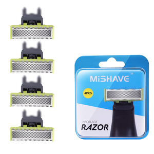 Cuchillas de Repuesto Mishave Neoblade de Acero Inoxidable de Alta Gama, 4 Piezas/Paquete, Recargables, Seguras, Afiladas, Hipoalergénicas, <span class=keywords><strong>QP2530</strong></span> QP2527 - Product Image 1