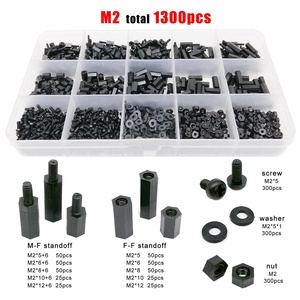 Kit de Separadores Hexagonales Aislados de Plástico Nylon Negro Métrico M2 M2.5 M3 M4, Tornillos de Máquina, Clase <span class=keywords><strong>4</strong></span>, Surtido - Product Image 6