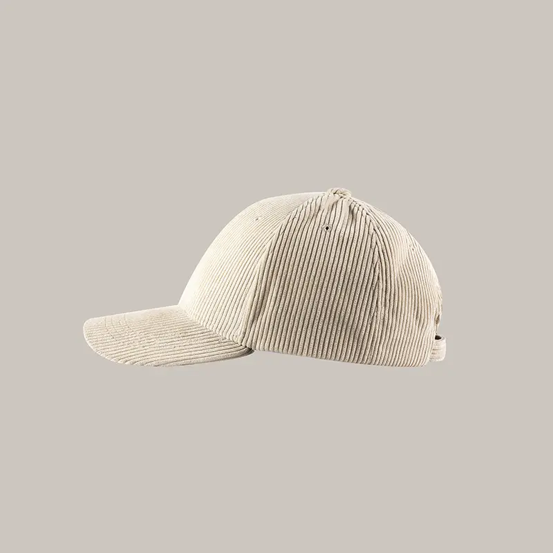 Cappello da papà in velluto a coste bianco all'ingrosso Design del tuo Logo cappellino da Baseball personalizzato da uomo donna