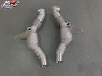 Tuyau catalytique avant KM SS304 Euro 6 pour Ferrari F8 Spider 3.9T V8 – Amélioration du système d'échappement sport haute performance