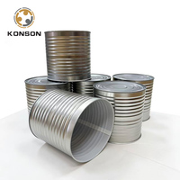 KONSON Vente en gros de boîtes métalliques rondes de qualité alimentaire, recyclables, en fer blanc, pour matcha, boîtes vides pour fabricants alimentaires