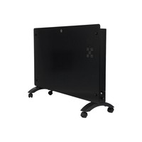 Calentador Eléctrico de Panel de Vidrio con Control Táctil, Pantalla LED, Temporizador de 24H, Bloqueo para Niños, Control por Aplicación Inteligente, Calentador de Espacio con Ruedas