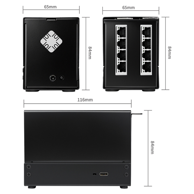 8 Port Gigabit Ethernet Hub USB4 for Mac Mini M1/M2/M3 Thunderbolt Compatible Plug Play 8 1 Ethernet Splitter External 40 Gbps