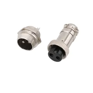 Gx12 Gx14 Gx16 Gx20 M16 2 Pin 3 Pin Metal Aviation Connector