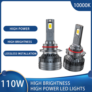 HearxinLED H7 <span class=keywords><strong>H11</strong></span> LED faro Canbus <span class=keywords><strong>Decoder</strong></span> H1 Led lampadina 9005/9006 9012 110W 10000K fendinebbia lampadina a Led per auto - Product Image 2