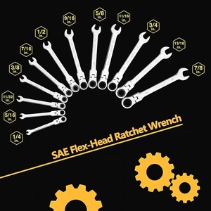 <span class=keywords><strong>1</strong></span>/4 <span class=keywords><strong>inch</strong></span> flex-đầu ratcheting kết hợp cờ lê cao cấp CR-V thép SAE 72 răng 12 điểm Ratchet Hộp kết thúc cờ lê công cụ - Product Image 5