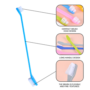 Cepillos Dentales Portátiles de Doble Cabezal para Perros y Gatos, para Mascotas Pequeñas y Grandes, Material PP Conveniente, Fácil de Usar - Product Image 5