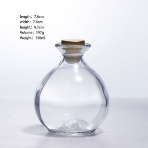 Botella en forma de gota de vidrio transparente recargable de 150ml con tapón utilizado para café, bebidas, jugos, <span class=keywords><strong>leche</strong></span>, frutas, Tequila - Product Image 3