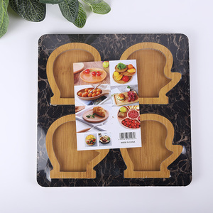 Ensemble de 4 plateaux de service en bois de Noël, assiettes à fruits pour les fêtes, décoration pour la maison et les dîners - Product Image 2