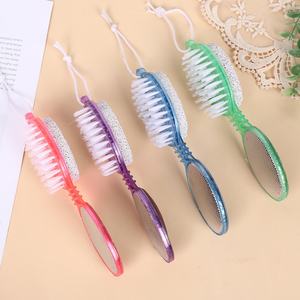 Vente chaude 4 en 1 pied meulage pierre <span class=keywords><strong>ponce</strong></span> multi-fonction pédicure fichier Double face pied talon râpe pied brosse de nettoyage - Product Image 1