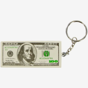 Individuelle Hundert-Dollar-Schein Schlüsselanhänger Stressbälle Werbe-Geld-Squeeze-Spielzeug mit Logodruck Großhandel Geschenk - Product Image 1