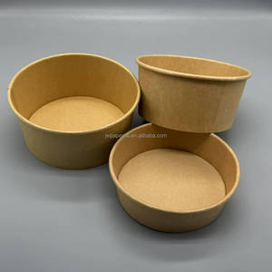 Envase de Papel Kraft para Llevar Comida de 500ml/750ml/1300ml, Recipiente Rectangular para Ensaladas con Tapa - Product Image 5