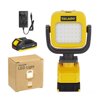 Lampe LED au lithium haute puissance TALADO ML-D015 - Chargeur de batterie 21v pour le camping, la pêche, l'exploitation minière, usage professionnel et domestique