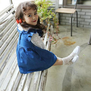 Robe pour fille bleue, prête à porter, de la boutique pour enfants - Product Image 1