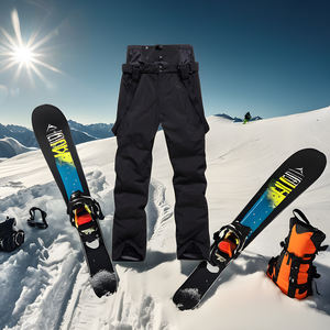 Unisex invierno Cálido impermeable esquí general transpirable Snowboard pantalones a prueba de viento de talla grande deportes al aire libre Baberos calentados - Product Image 2
