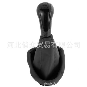 Car Gear <b>Knob</b> Leather <b>Shift</b> Lever Cover For Chevrolet Chevy Spark Matiz Ergonomic Design Matte Silver Black Carbon Fiber - Product Image 3