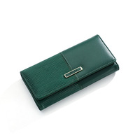 Dompet Wanita Jialing Baru Bermerek Patchwork Lipat Tahan Air PU Kotak Asli Tas Akordeon Panjang Kapasitas Besar Clutch Custom