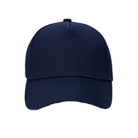 Gorra de Béisbol Unisex Azul Marino Sólido de 6 Paneles, Gorra de Algodón Ajustable Informal para las Cuatro Estaciones, Talla Adulto