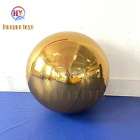 Boules à miroir en poly sphère irisée ballon géant gonflable argent boule colorée grand globe à miroir gonflable