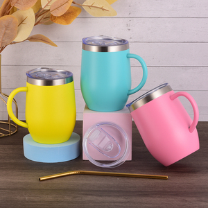 Şık 350 ml Kamp Çay Termosu Şarap Bardağı Paslanmaz Çelik İzoleli Kahve Kupası Sürgülü Kapaklı Parti İçin Sızdırmaz - Product Image 4