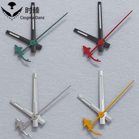 Aiguilles de montre de haute qualité pour mouvements NH35 NH36 NH38 NH39 NH70 NH72, aiguille des secondes verte luminescente effet requin, argenté canon, vente en gros