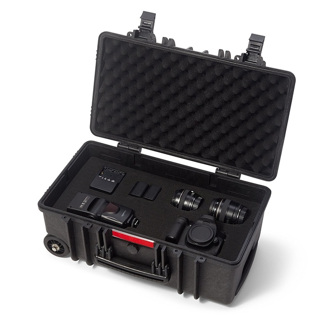 Waterproof Shockproof Large Hard Plastic Protective Camera Equipment case with Wheels