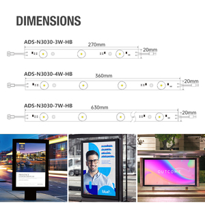 5 ans de garantie barre lumineuse étanche à la pluie SMD3030 barre de led rétroéclairée à 7 lentilles 160 Angle de faisceau LED rétroéclairée avec barre de lentille lumières - Product Image 6