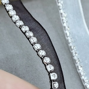 Vải Gạc Tuyết Bán Trực Tiếp Từ Nhà Máy LS617 Với Dây Xích Kim Cương Giả Ren Cho Túi Đội Đầu Phụ Kiện Quần Áo Tự Làm - Product Image 3