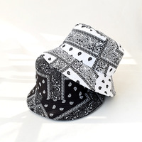 Bob Gorras en gros, double face, bandana, imprimé animal, coton, nouveau style vintage, chapeau seau élégant à motifs paisley