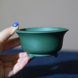 Zisha Miniature Bonsai <b>Pot</b> Handmade Zhu Ni Da Hong Pao Desktop Planters Palm Sized <b>Flower</b> <b>Pot</b> - Product Image 2
