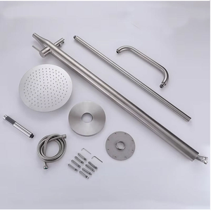 Juego <span class=keywords><strong>de</strong></span> Ducha para <span class=keywords><strong>Jardín</strong></span> <span class=keywords><strong>de</strong></span> Acero Inoxidable 316 con Acabado Níquel Cepillado, Montaje en Pared, 2 Funciones, Rociador <span class=keywords><strong>de</strong></span> Lluvia, Válvula <span class=keywords><strong>de</strong></span> Cerámica, para Hotel - Product Image 6