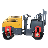 Rouleau compresseur vibrant mini 1, 2 et 3 tonnes à double tambour, rouleau compresseur d'asphalte diesel, fourni directement par l'usine