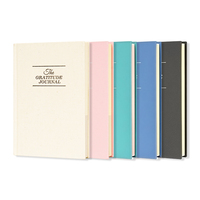 2025 promotionnel lin coton papier affaires Agenda Logo personnalisé imprimé Debossed Gratitude Journal carnets à couverture rigide