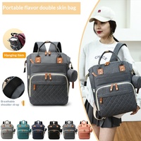Sac à dos Oxford pour femme avec logo personnalisé, faible MOQ, antivol, grande capacité 18L, multifonctionnel, sac à langer, rangement pour poussette, voyage
