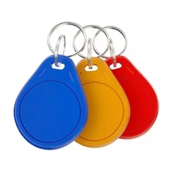 Regrabable grabable 125KHz 13,56 MHz impermeable Rfid etiquetas llavero T5577 EM4305 NFC Tag213 216 tarjeta NFC llavero ID Token Keyfobs
