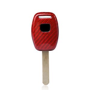Funda de Fibra de Carbono para Llave de 2 Botones, Color Rojo, para <span class=keywords><strong>Honda</strong></span> CR-V Odyssey Pilot - Product Image 4