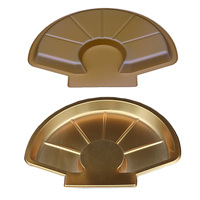 Wegwerp blister ventilatorvormige VSP-schaal gouden food grade plastic verpakking voor fruit, vlees, geschikt voor supermarkt, kantine, restaurant