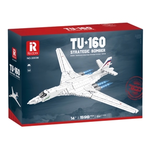 Ensemble de blocs de construction unisexe TU-160 jouets éducatifs pour enfants modèle d'avion militaire à collectionner pour adultes jouets en plastique de l'armée - Product Image 1
