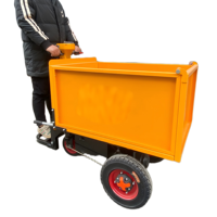 Bennette basculante électrique sur roues, ouvrable sur quatre côtés, modèle SW-4D1.2, surdimensionnée 400-8, avec pneus pleins, pour travaux agricoles et de construction