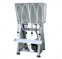 Machine de remplissage semi-automatique à 4 têtes pour vin, whisky, eau pure, jus, liqueur et autres liquides en bouteilles PET