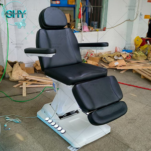 <span class=keywords><strong>Table</strong></span> de massage électrique 3 ou 4 moteurs en cuir vert avec base blanche pour salon de beauté, extension de cils, soins du visage, spa et traitements médicaux - Product Image 6