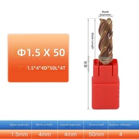 Fraiseuse CNC à 4 cannelures, fraise à queue revêtue avec diamètres de queue de 3 mm à 20 mm pour l'usinage des métaux et les ateliers d'outillage