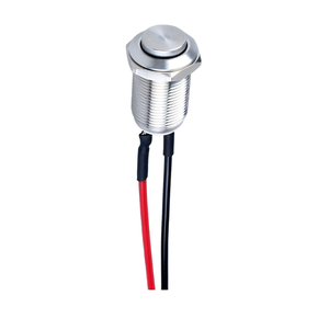 12mm High Head Push Button <b>Switch</b> Pre-soldered Cable Stainless Steel 1NO IP65 Waterproof Industrial Control 3A Electronic - Product Image 1