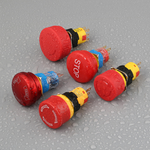 HBAN 16mm PC Kunststoff-Not-Aus-Drucksc halter STOP Symbol Zeichen Verriegelung schalter 2 no2nc IP65 - Product Image 4