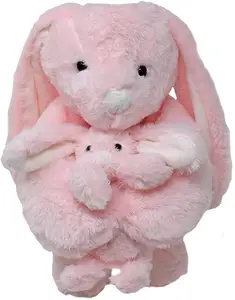 사용자 정의 토끼 토끼 핑크 Lop 귀 봉제 인형 동물 세트 토끼 아기 토끼